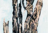 “Ascoltando Chopin. N.1”, acrilico, cm. 60 x 80, 1985